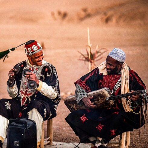 Live folklore music show Agafay Desert Morocco